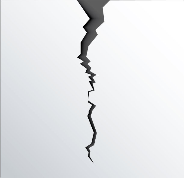 地震后地面上的裂缝图片下载