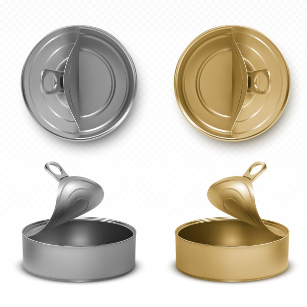 开锡罐，宠物食品模型罐拉环图片下载