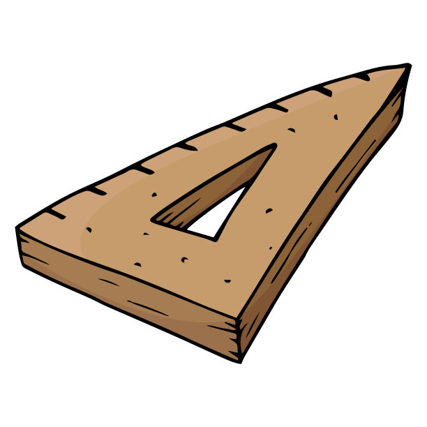 尺子是用学校的尺子手绘的三角形图片下载