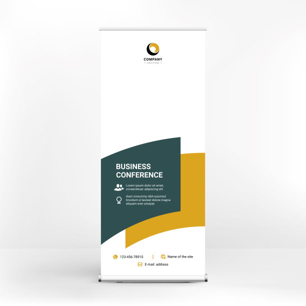 创意的折叠式横幅设计，现代几何风格图片下载