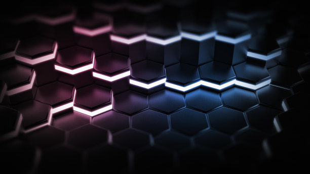 3D黑色蜂窝背景照片插图图片下载