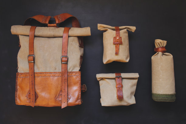 手工帆布包和生存装备图片下载