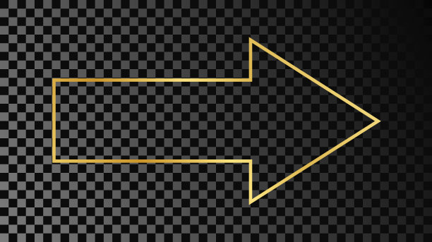 黑色背景下箭头符号的特写镜头图片下载