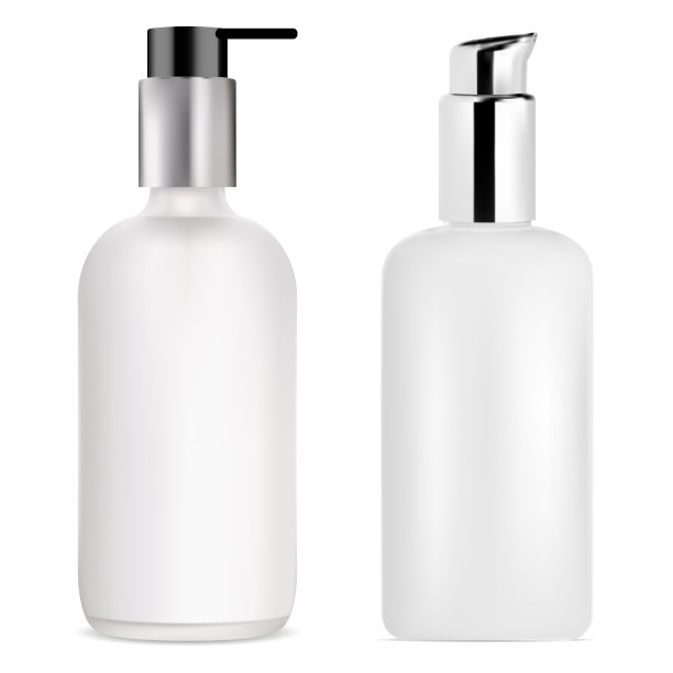 真空泵瓶。化妆品包装3d模型图片下载