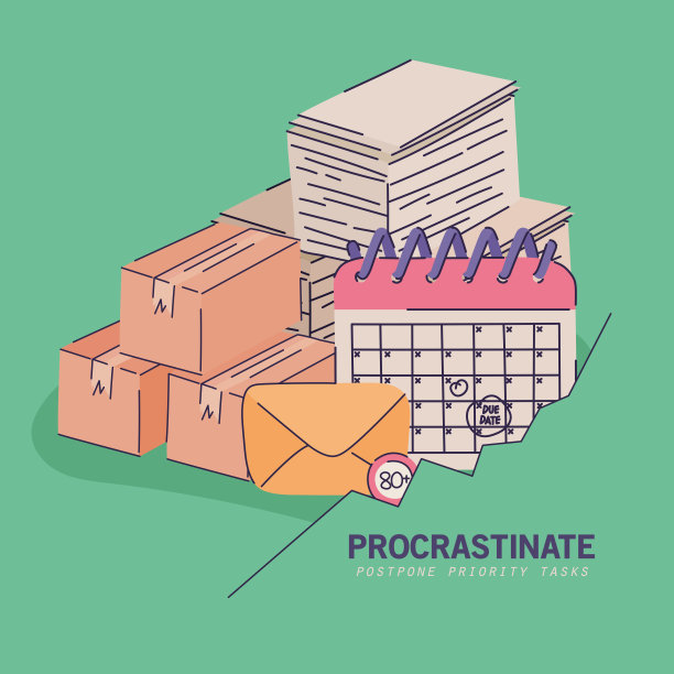 绿色拖延横幅图片下载