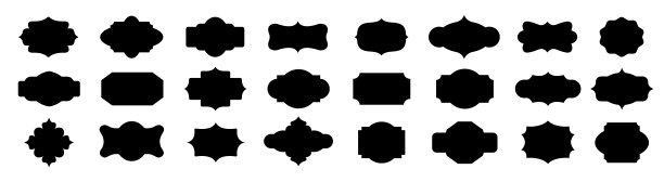 葡萄酒标签帧。孤立在白色的。形状设计图片下载