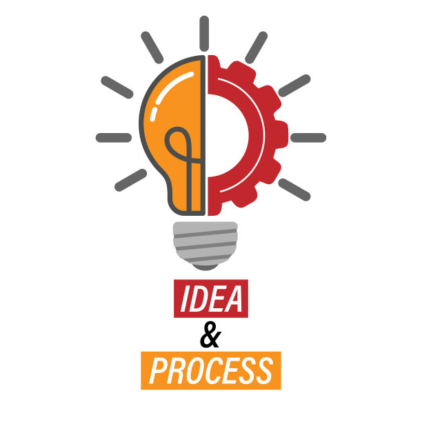 想法和进展灯和齿轮可编辑图片下载