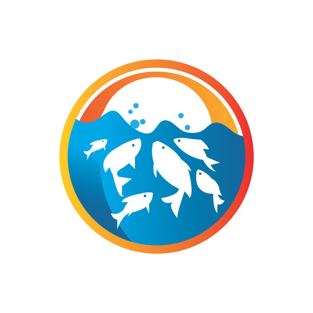 鱼标志设计模板图片下载