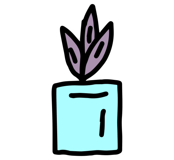 可爱的盆栽盆栽彩色卡通图片下载