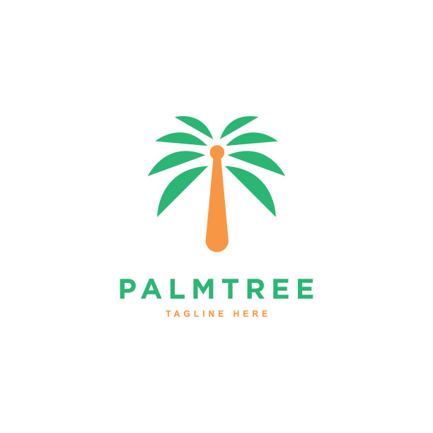 棕榈树标志设计模板图片下载