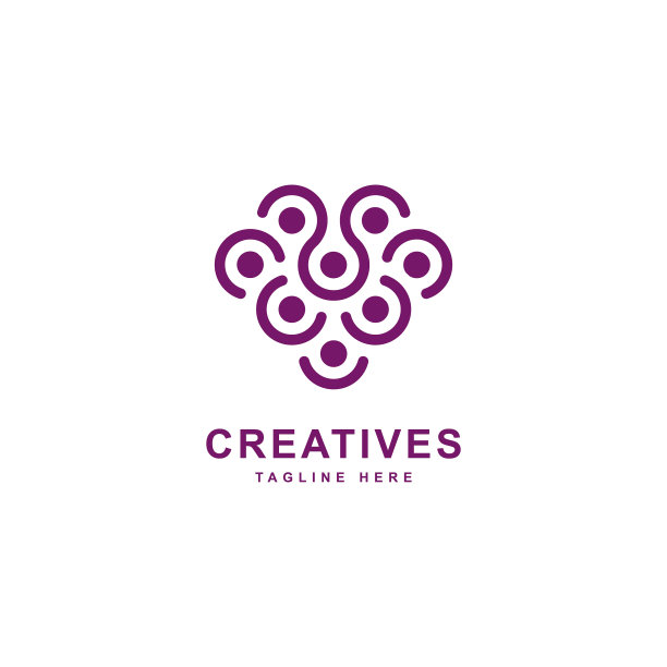 葡萄标志灵感浆果标志设计符号图片下载