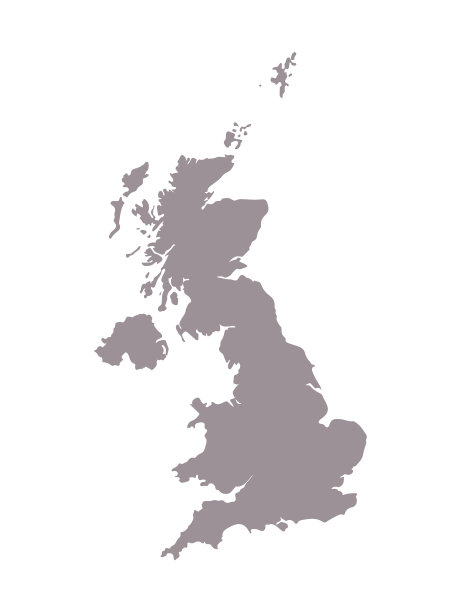 英国空白地图剪影图片下载