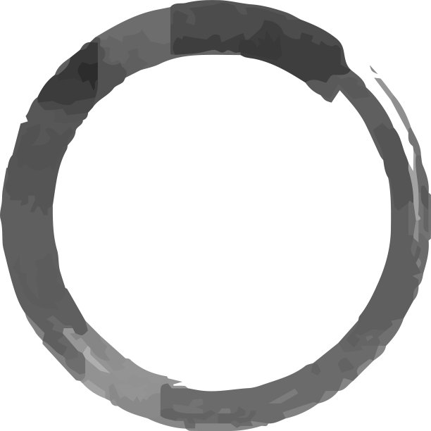 用画笔画的黑色水彩环图片下载