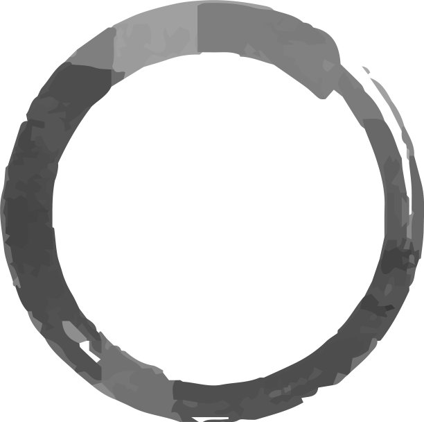 用画笔画的黑色水彩环图片下载