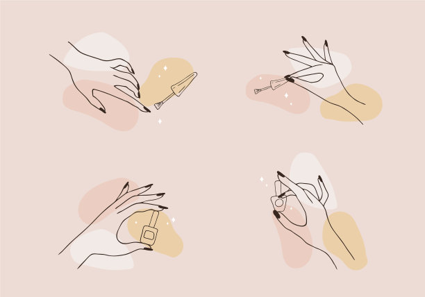 女修指甲的手，女涂漆的抛光图片下载