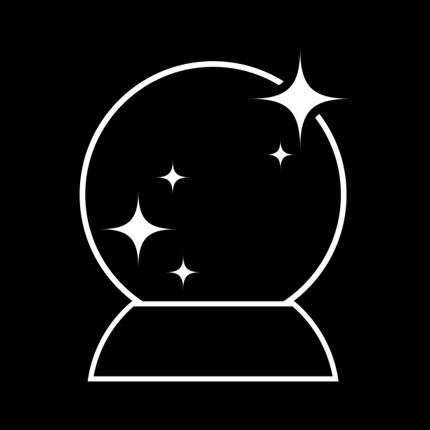 涂鸦魔术球图标轮廓水晶线艺术图片下载