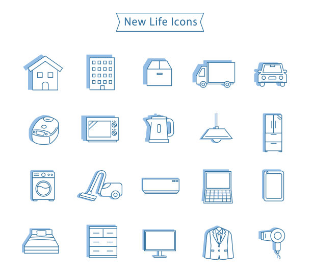 新生活图标简单说明图片下载