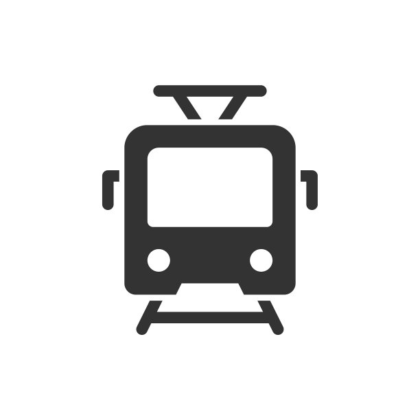 有轨电车正视图标志图标图片下载