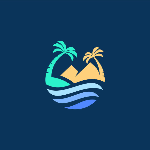 岛标志圆抽象图片下载