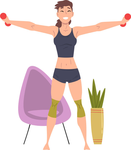 穿着运动服锻炼的年轻女子图片下载