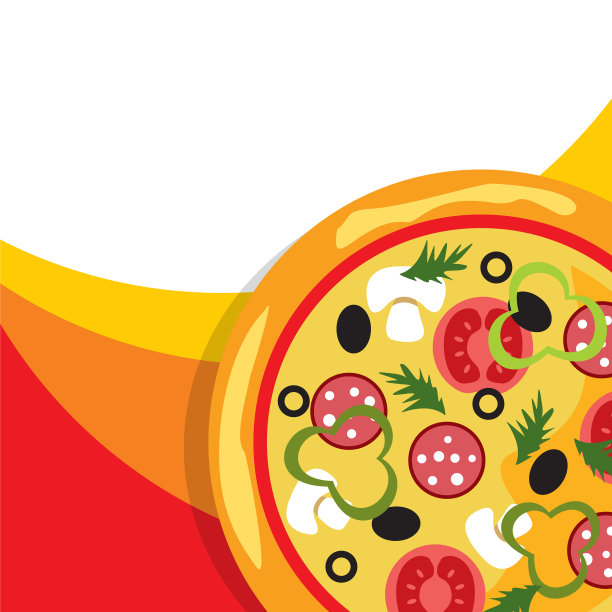 扁披萨方形传单图片下载