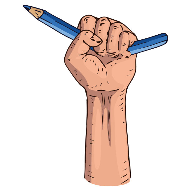 折断的铅笔在一个拳头图标一个折断的铅笔图片下载