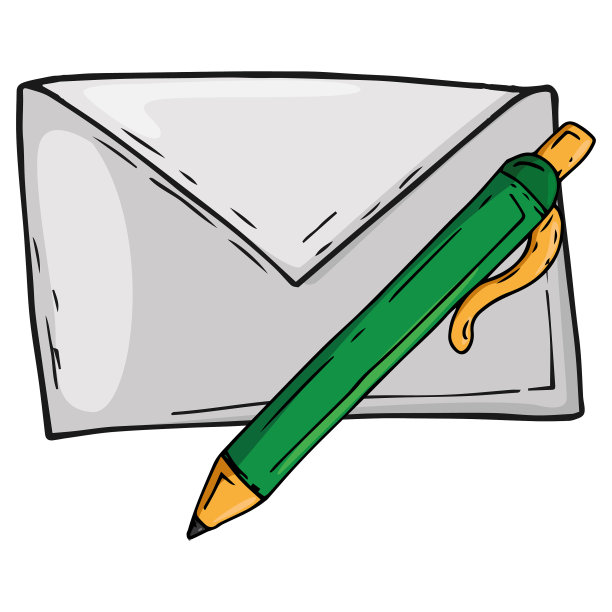 信封用钢笔图标信在信封图片下载