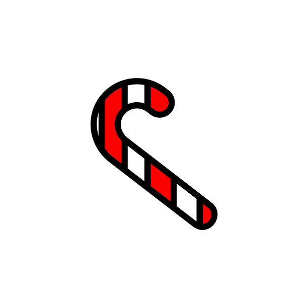 圣诞棒棒糖平图标新年糖果上图片下载