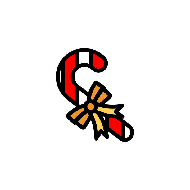 圣诞糖果棒棒糖平标志新年图片下载