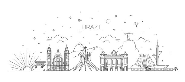 巴西建筑轮廓线图片下载