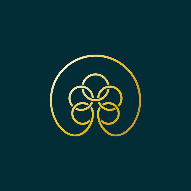 抽象线性树形标志设计模板图片下载