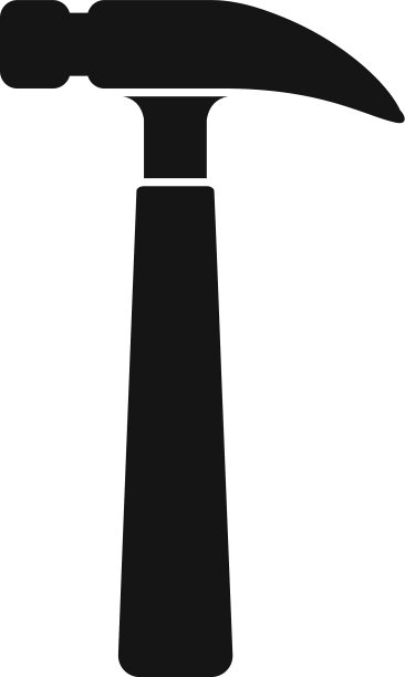 铁锤图标风格简单图片下载