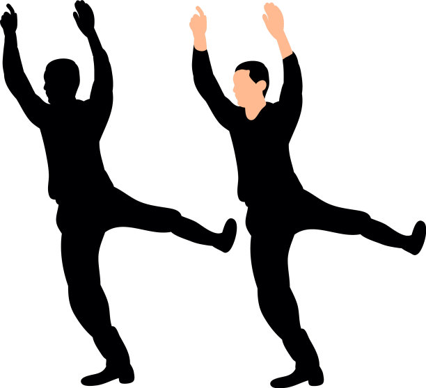 剪影男舞者跳舞图片下载