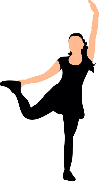 轮廓的女孩跳舞图片下载