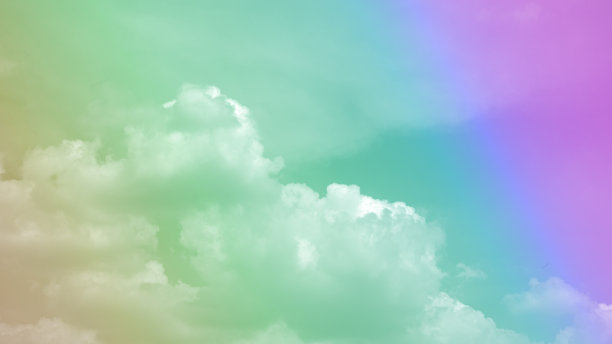 美丽，柔和，抽象，爱粉色，甜美的粉彩，天空中蓬松的云彩。多色彩虹图像。抽象幻想渐长渐变光图片下载