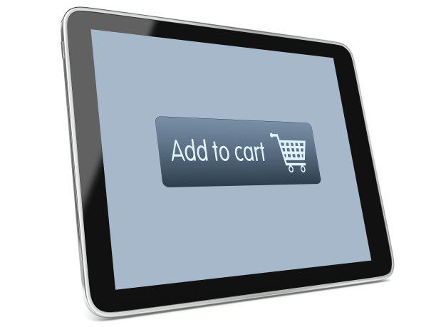 电子商务网上购物平板电脑孤立图片下载