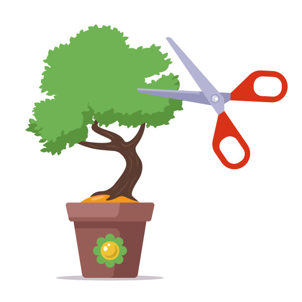 日本盆景树在一盆古代亚洲艺术图片下载