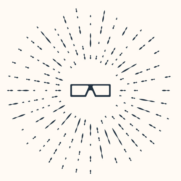 灰色3d电影眼镜图标孤立在米色图片下载