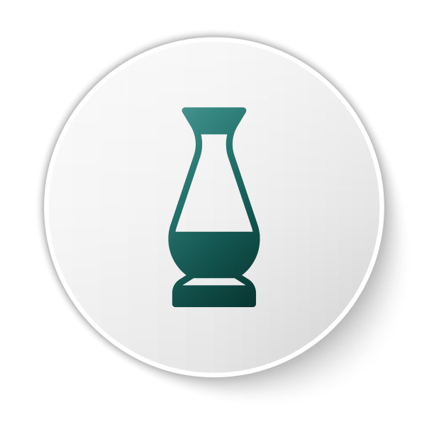 绿色印度花瓶图标孤立在白色上图片下载