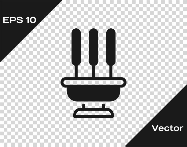 黑色燃烧香熏图标图片下载