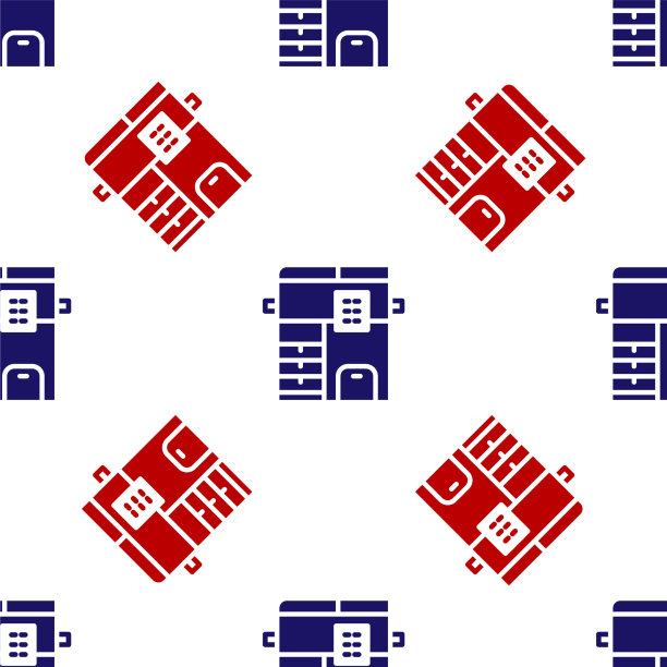 蓝色和红色办公室多功能打印机复印图片下载