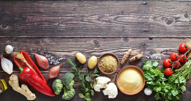 健康清洁饮食，植物为主的布局，素食和饮食营养理念。图片下载