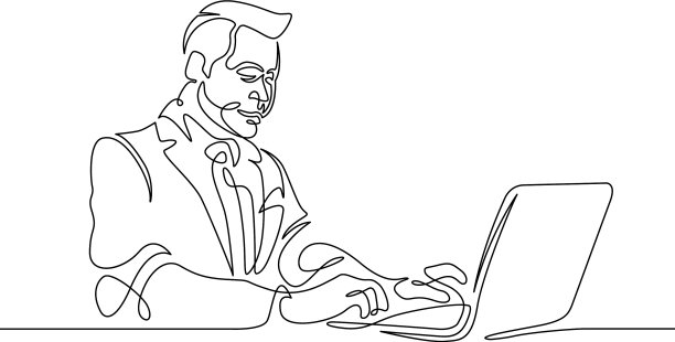 一条线的笔记本潮人图片下载