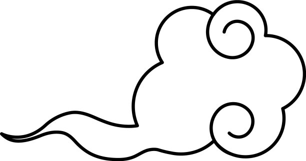 中秋概念中国云图标线条风格图片下载