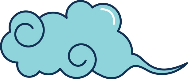 东方云图标线条填充风格图片下载