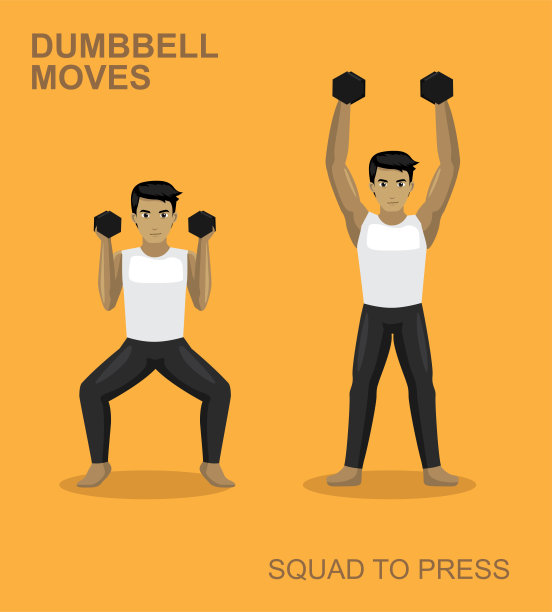 小队按哑铃移动漫画健身房设置插图图片下载
