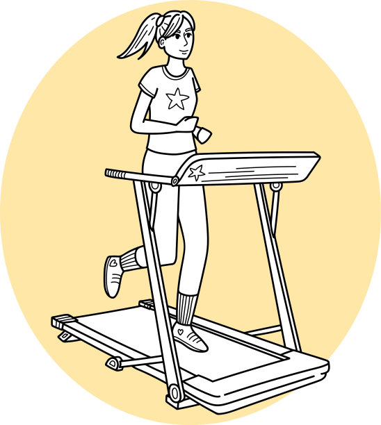 跑步机涂鸦图片下载