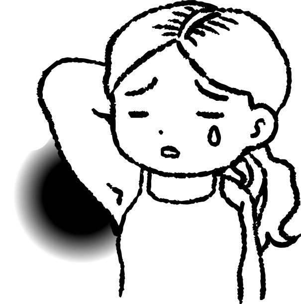 患有腋臭的单色女性图片下载