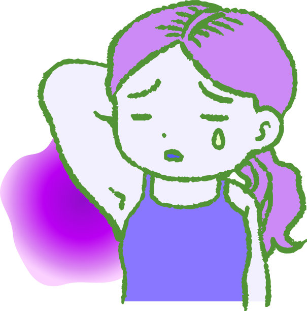 患腋臭的紫色女人图片下载
