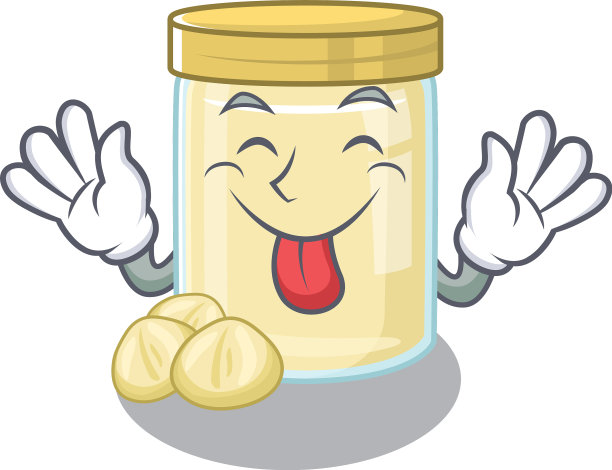 有趣的澳洲坚果奶油吉祥物设计图片下载